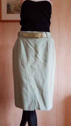 Damenrock mit gürtel grün - mit, gürtel,